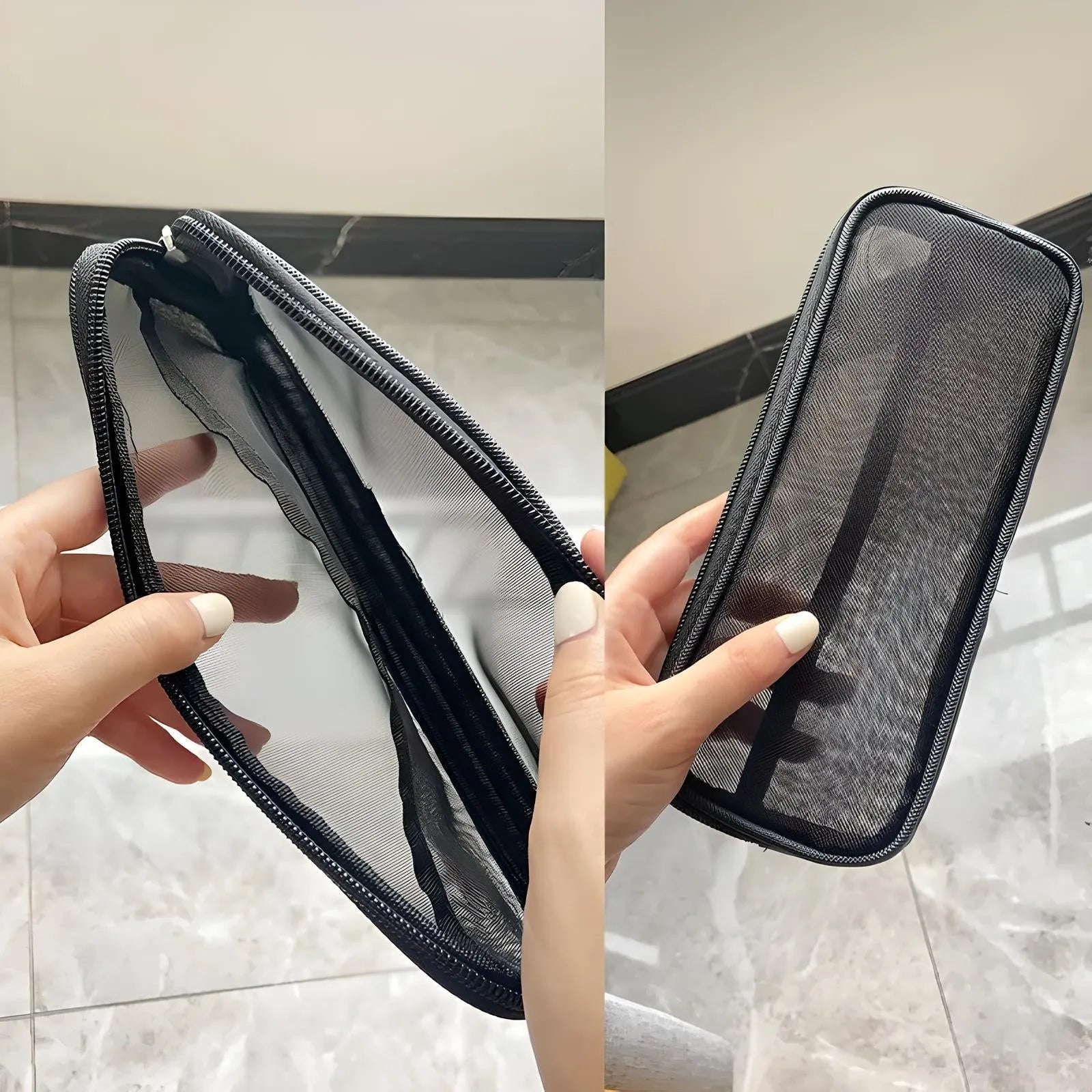 Ida | Mesh Makeup Brush Bag