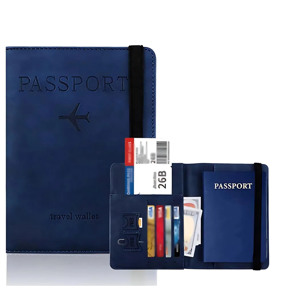 Navy RFID Passport Holder