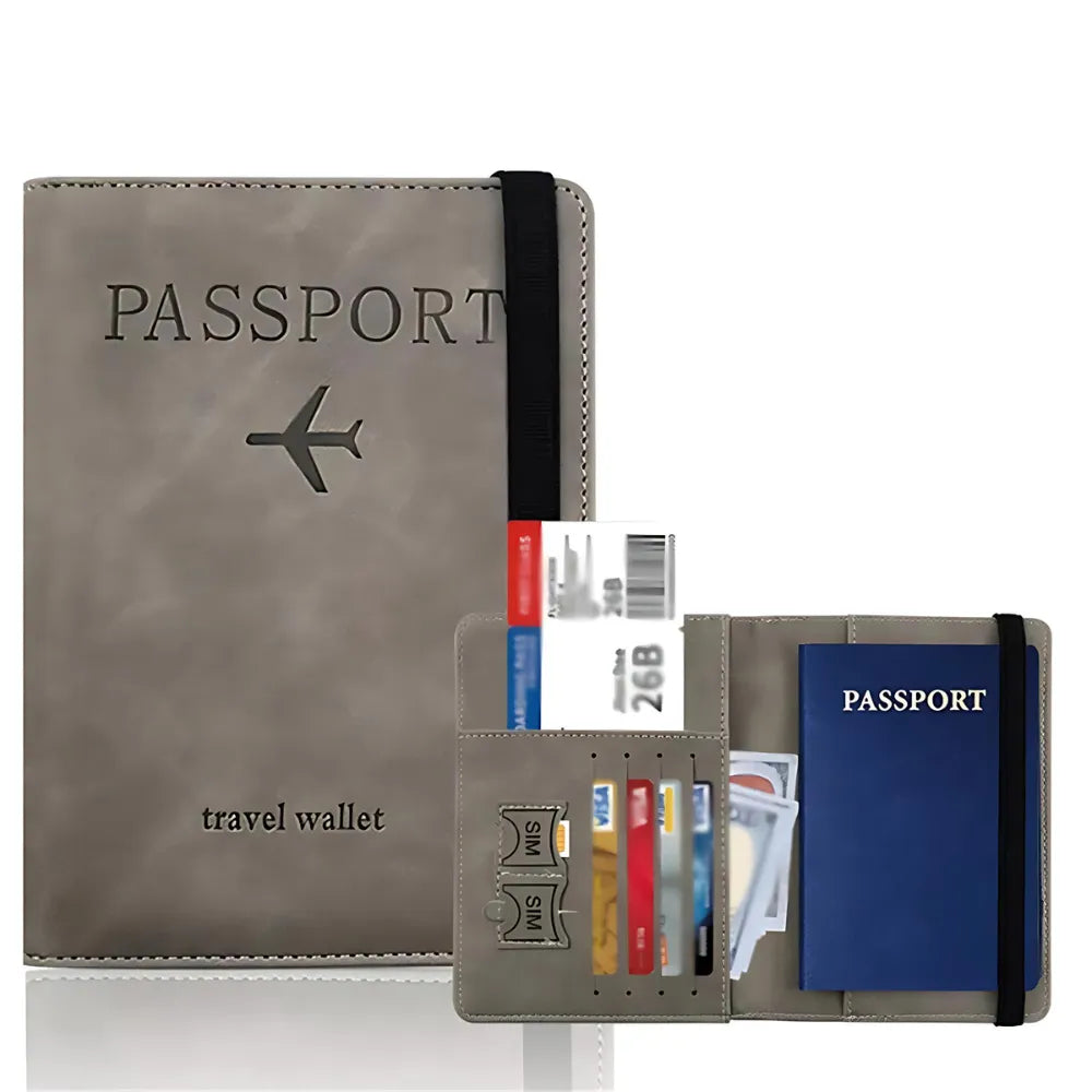 Gray RFID Passport Holder